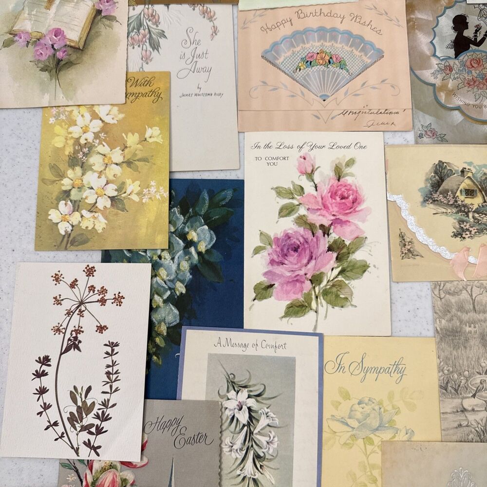 Vtg Lot USED All-Occasion Novelty Greeting Cards Junk Journal Scrapbooking - Picture 4 of 16